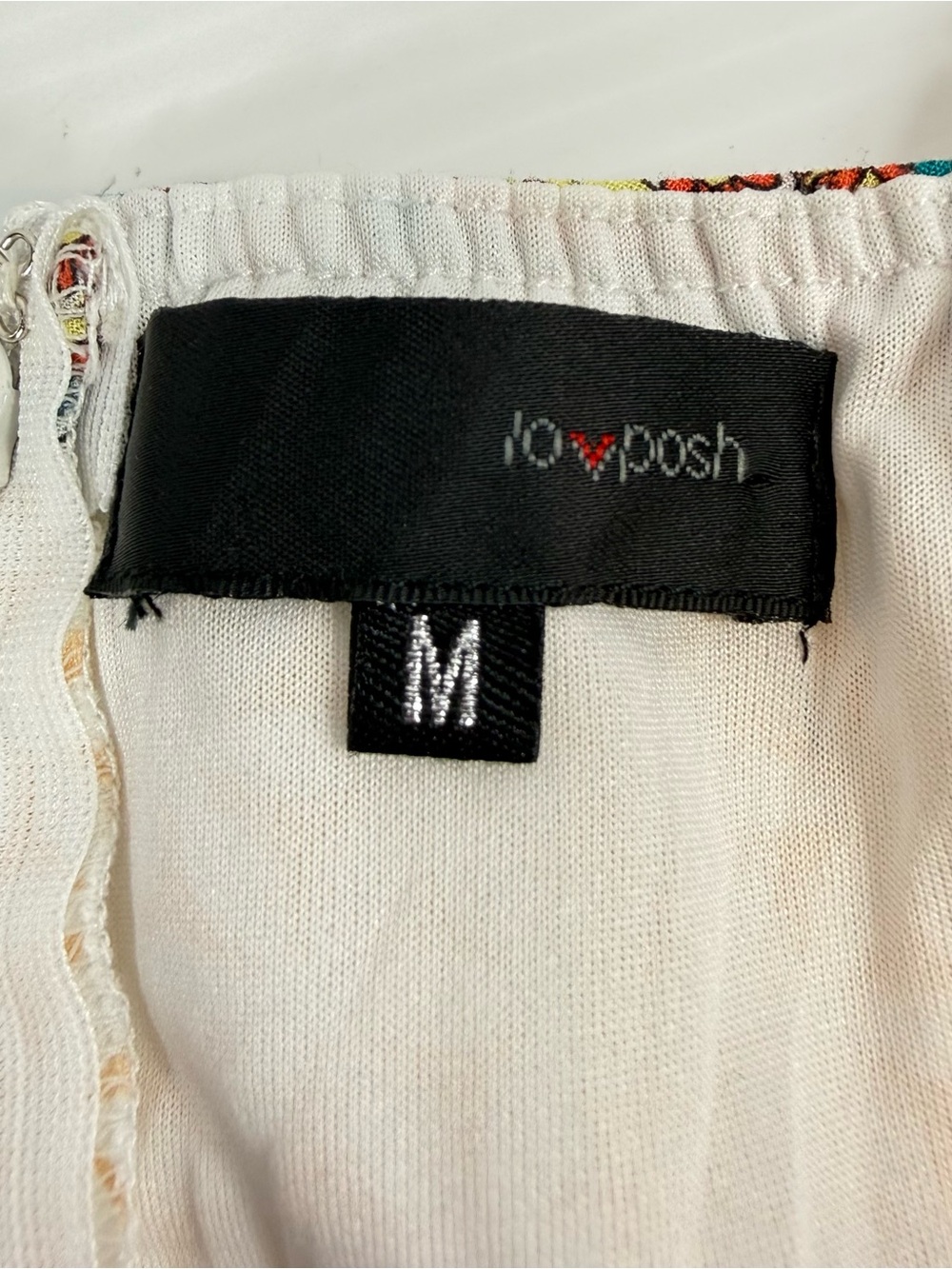 Lovposh Spaghetti Strap Sun Dress Women's Size M Handkerchief Zipper Back Boning - Picture 9 of 16